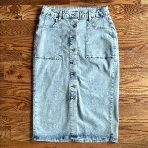 Sonoma Denim Button-Front Skirt
